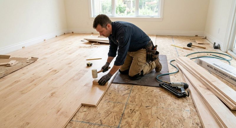Birch Floor Installation in Pleasanton, CA