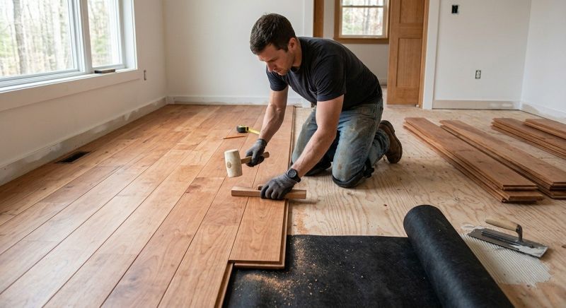 Cherry Floor Installation in San Jose, CA