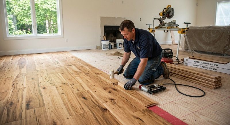Hickory Floor Installation in Pleasanton, CA