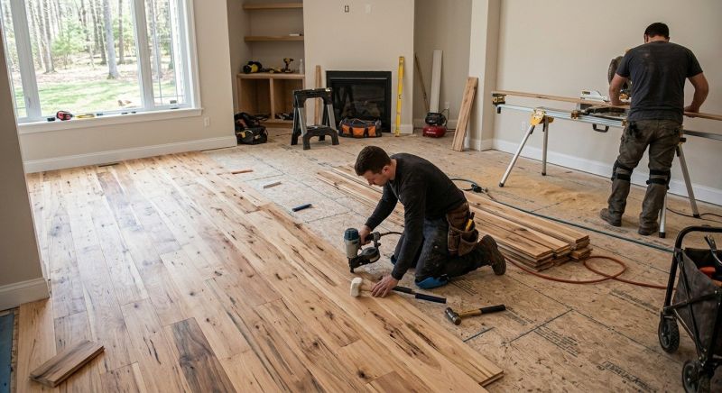 Hickory Floor Installation in Pleasanton, CA