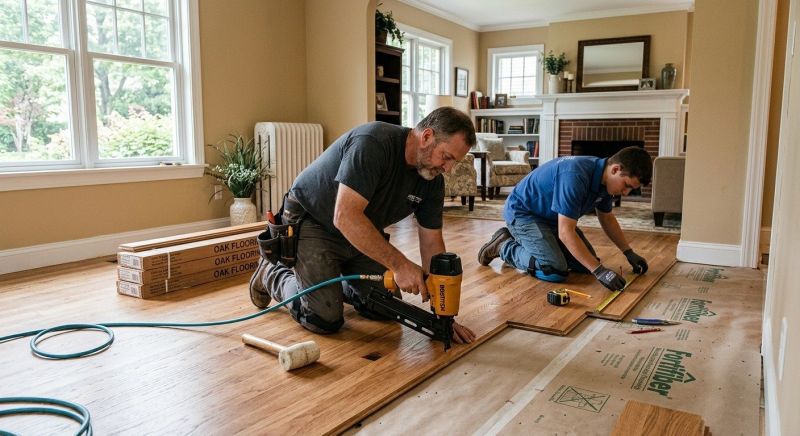 Oak Floor Installation in Brentwood, CA