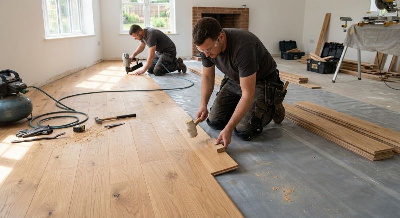 Oak Floor Installation in Mountain View, CA