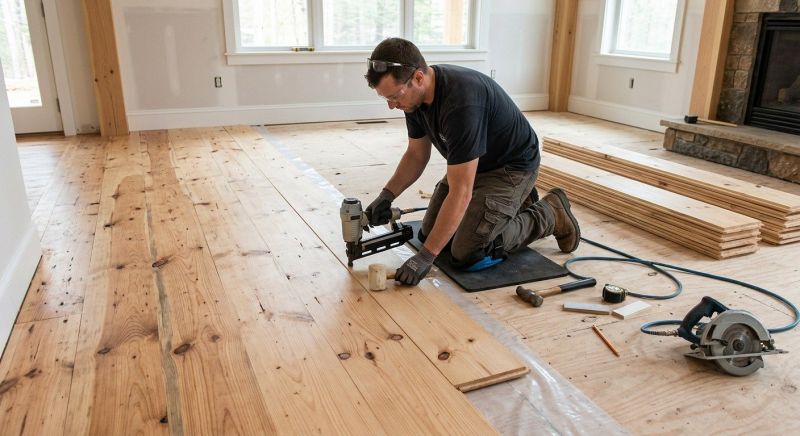 Pine Floor Installation in Pleasanton, CA