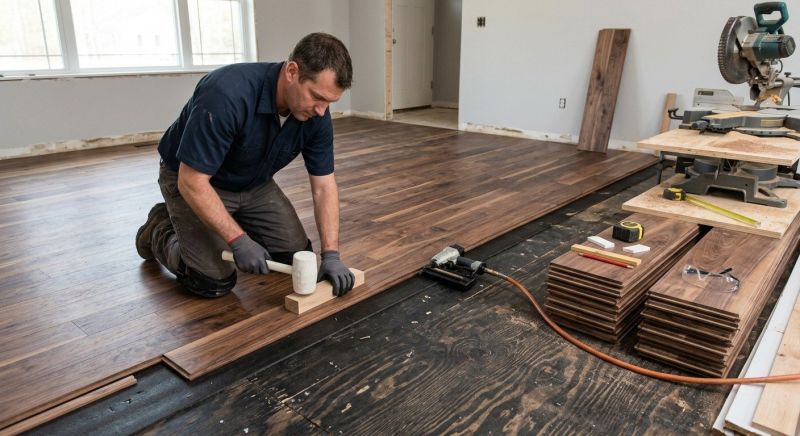 Walnut Flooring Installation in Pleasanton, CA