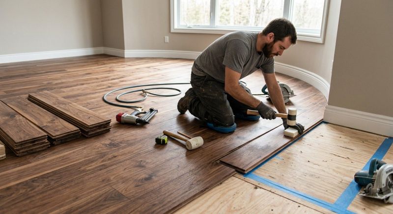 Walnut Flooring Installation in Pleasanton, CA